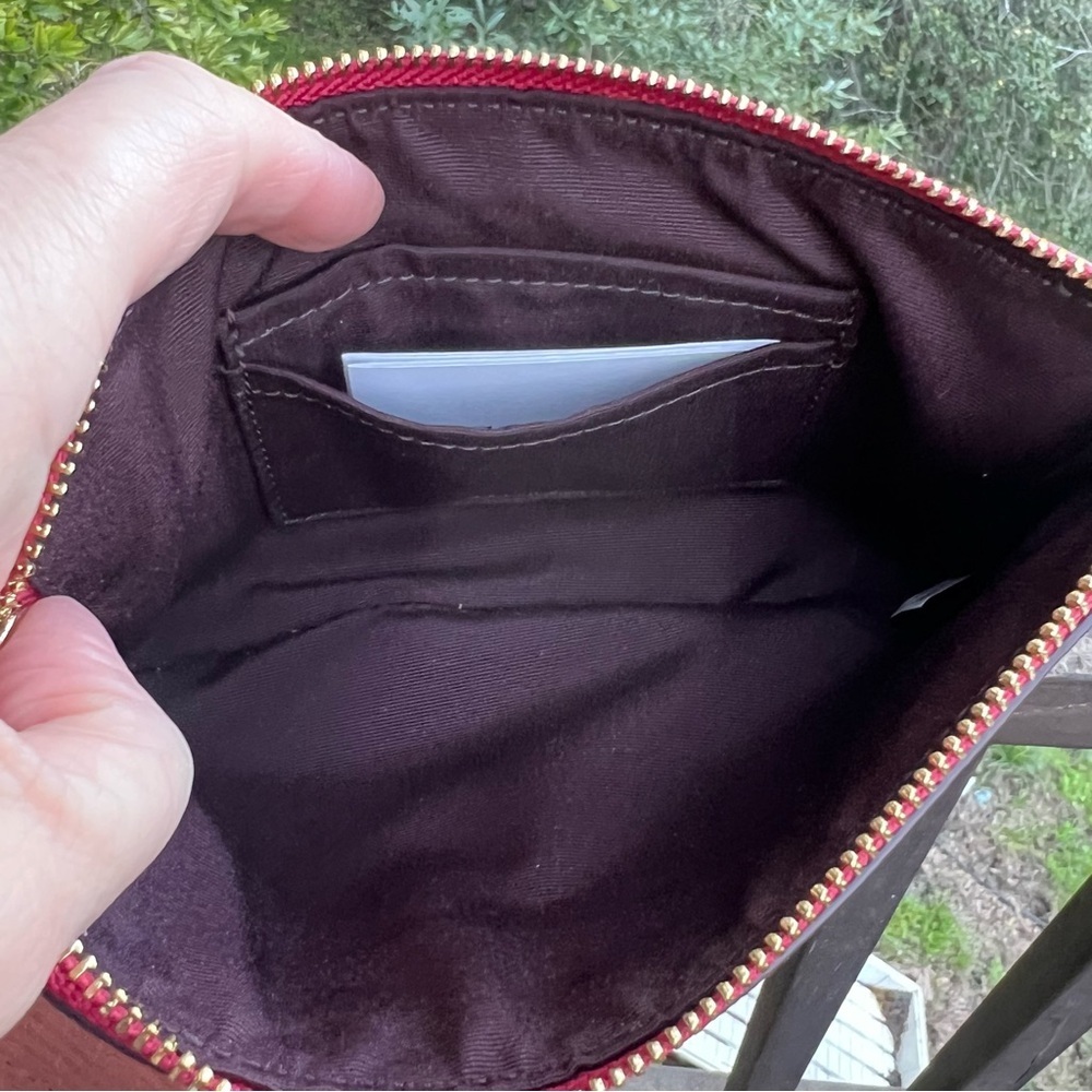 COACH Large Corner Zip Wristlet Wallet Pink Leather w Gold Hardware NWOT - Picture 4 of 8